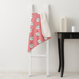 Couverture Sherpa Agneau rose