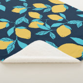 Couverture Sherpa Agrumes simples : citrons sur le bleu. (3/4)