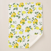 Couverture Sherpa Agrumes TROPICALES FRUITS D'ÉTÉ Citron orange tran (Devant)