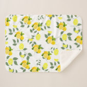 Couverture Sherpa Agrumes TROPICALES FRUITS D'ÉTÉ Citron orange tran (Devant (Horizontal))