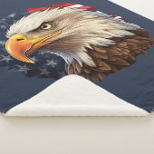 Couverture Sherpa Aigle à drapeau américain (3/4)