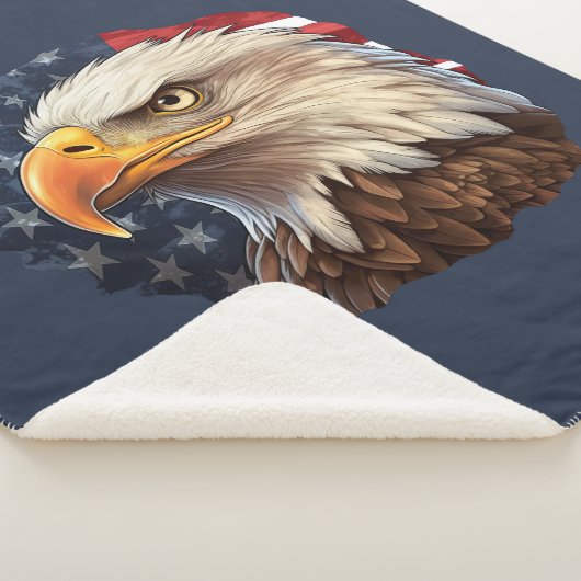 Couverture Sherpa Aigle à drapeau américain (3/4)