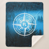 Couverture Sherpa Aiguille de compas monogramme brouillard dans la f (Devant)