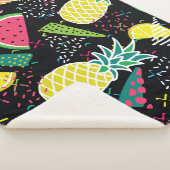 Couverture Sherpa Aiguille de pastèque : Motif géométrique sans fil (3/4)