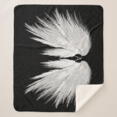 Couverture Sherpa AILES ANGEL Monogramme Noir (Devant)