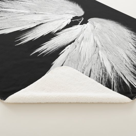 Couverture Sherpa AILES ANGEL Monogramme Noir (3/4)