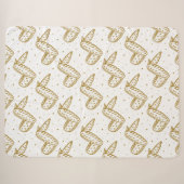 Couverture Sherpa Ailes de poulet sur Polka Dot Arrière - plan (Devant (Horizontal))