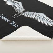 Couverture Sherpa Ailes gris bleu Sherpa Blanket (3/4)