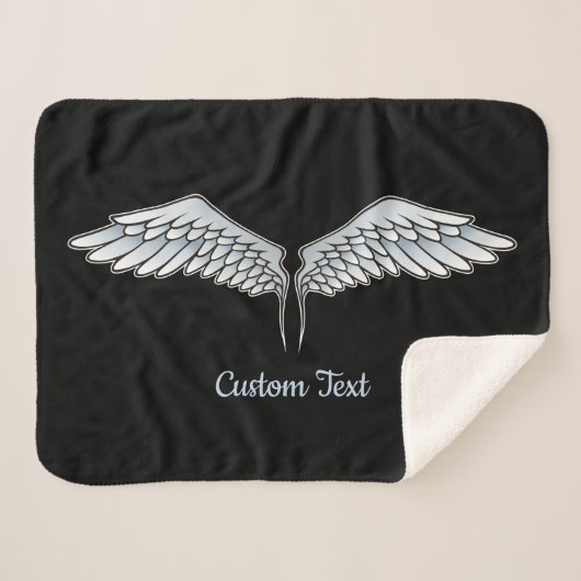 Couverture Sherpa Ailes gris bleu Sherpa Blanket (Devant (Horizontal))