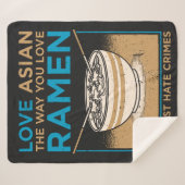 Couverture Sherpa Aimer Asiatique Comme Vous Aimez Ramen (Devant (Horizontal))