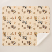 Couverture Sherpa Aimer Mon Yorkie Tan (Devant (Horizontal))