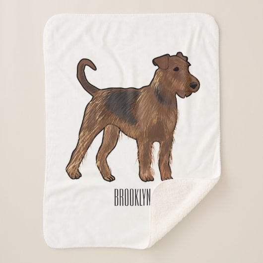 Couverture Sherpa Airedale terrier dog cartoon (Devant)