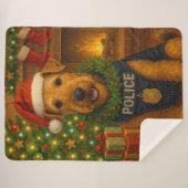 Couverture Sherpa Airedale Terrier Holiday (Devant (Horizontal))