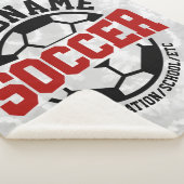 Couverture Sherpa AJOUT PERSONNALISÉ NOM Joueur de football Cravate- (3/4)