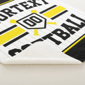 Couverture Sherpa AJOUT PERSONNALISÉ NOM Softball Player Varsity Tea (3/4)