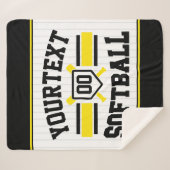Couverture Sherpa AJOUT PERSONNALISÉ NOM Softball Player Varsity Tea (Devant (Horizontal))