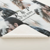 Couverture Sherpa Ajouter couple photo merisier marié ajouter date a (3/4)