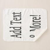 Couverture Sherpa Ajouter du texte et plus ! Customisez votre propre (Devant (Horizontal))