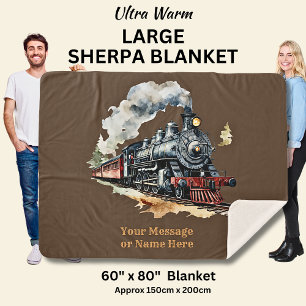 Couverture Sherpa Ajouter le nom Steam Train Imaginaire de moteur Pe