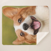 Couverture Sherpa Ajouter photo de chien personnalisé Customisé (Devant (Horizontal))