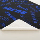 Couverture Sherpa Ajouter un nom ou un mot | Bleu et noir (3/4)