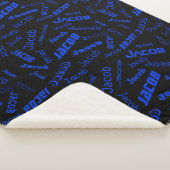 Couverture Sherpa Ajouter un nom ou un mot | Bleu et noir (3/4)