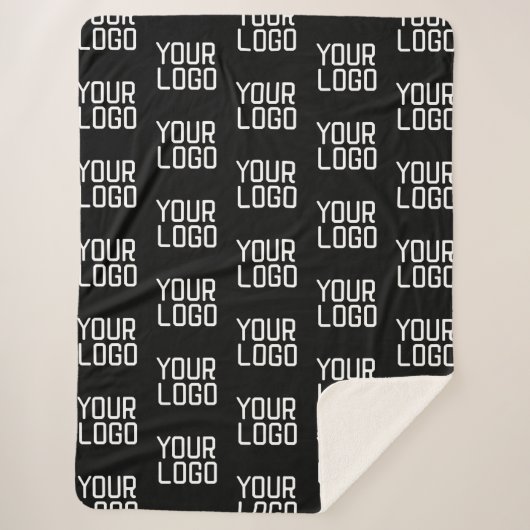 Couverture Sherpa Ajouter votre logo Répéter Motif Modèle modifiable (Devant)