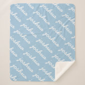 Couverture Sherpa Ajouter Votre Nom Bleu Cursif Nom Sherpa Blanket (Devant)