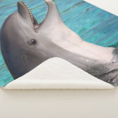 Couverture Sherpa Ajouter Votre Nom Sourire Dauphin Photo (3/4)