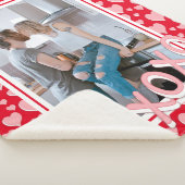 Couverture Sherpa Ajouter votre photo Coeurs rouges romantiques de r (3/4)