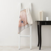 Couverture Sherpa AJOUTER VOTRE PHOTO Meilleur Papa Jamais Blanket S (En situation)