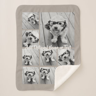 Couverture Sherpa Ajouter votre propre collection de 9 photos — PEUT