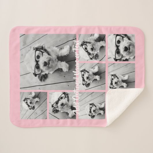 Couverture Sherpa Ajouter votre propre collection de 9 photos - PEUT (Devant (Horizontal))