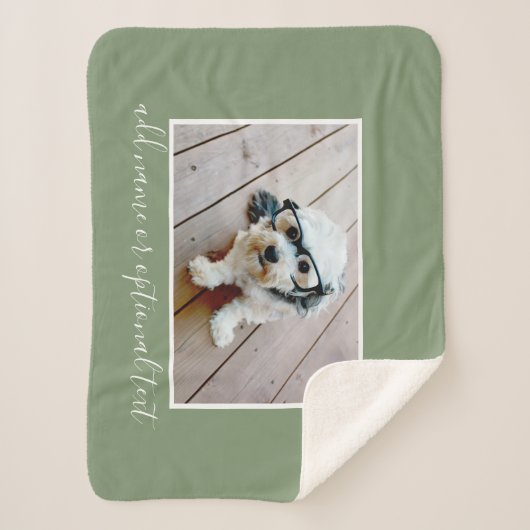 Couverture Sherpa Ajouter votre propre photo horizontale PEUT modifi (Devant)