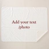 COUVERTURE SHERPA AJOUTER VOTRE TEXTE PHOTO NOËL     (Devant (Horizontal))