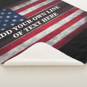 Couverture Sherpa Ajouter votre texte sur le drapeau américain (3/4)