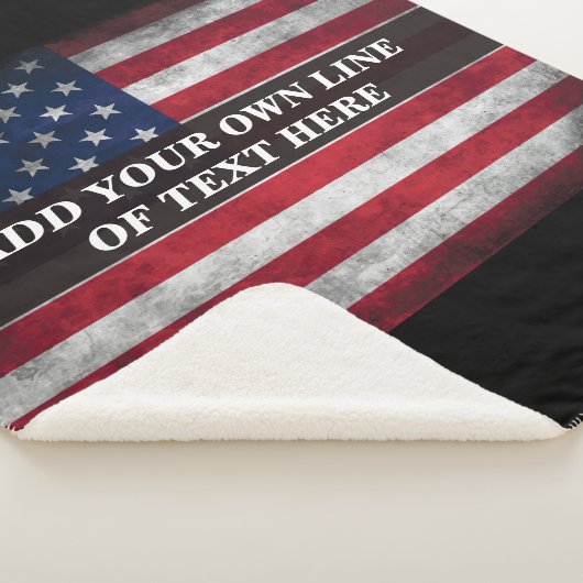 Couverture Sherpa Ajouter votre texte sur le drapeau américain (3/4)