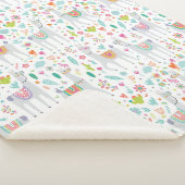 Couverture Sherpa Ajoutez votre motif en pastel | mignon initial de (3/4)