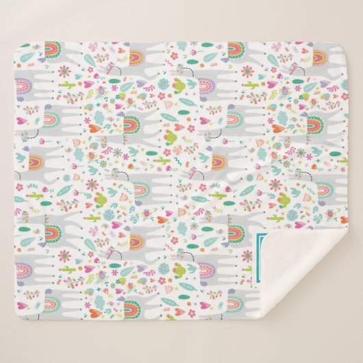 Couverture Sherpa Ajoutez votre motif en pastel | mignon initial de (Devant (Horizontal))