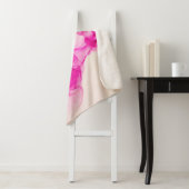 Couverture Sherpa Alcool encre texture marine. L'art contemporain. (En situation)