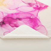 Couverture Sherpa Alcool encre texture marine. L'art contemporain. (3/4)