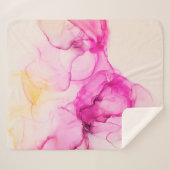 Couverture Sherpa Alcool encre texture marine. L'art contemporain. (Devant (Horizontal))