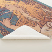 Couverture Sherpa Alfonse Mucha Job Art Nouveau femme (3/4)