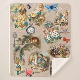 Couverture Sherpa Alice à Wonderland Cheshire Cat Characters