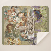 Couverture Sherpa Alice Adventures in Wonderland Mad Tea Party (Devant (Horizontal))