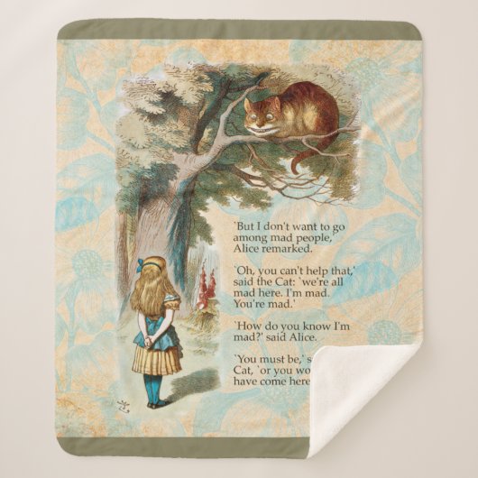 Couverture Sherpa Alice au pays des merveilles Cheshire Cat Mad (Devant)