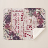 Couverture Sherpa Alice au pays des merveilles Floral Custom Babth S (Devant (Horizontal))