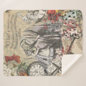 Couverture Sherpa Alice au pays des merveilles Rideau Art classique (Devant (Horizontal))