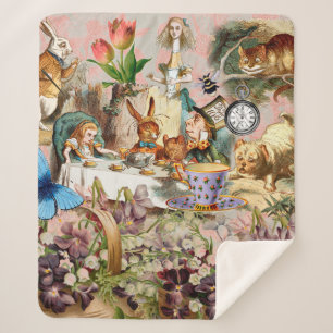 Couverture Sherpa Alice au pays des merveilles Thé dansant Art