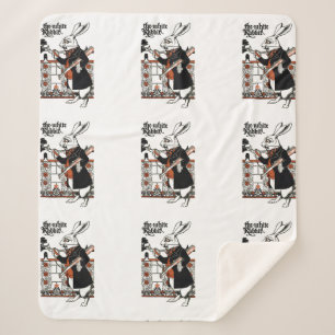 Couverture Sherpa Alice Lapin Blanc Classique Wonderland